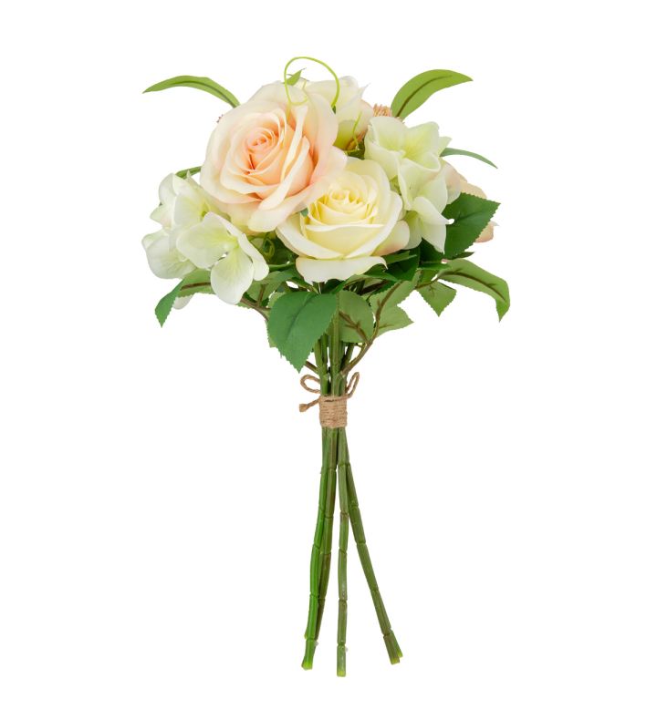 Rose with Greenery Bouquet Light Pink/Cream