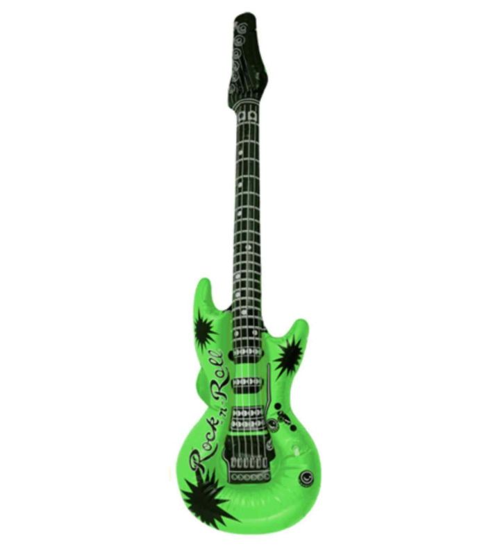 106cm Inflatable Guitar Neon Green