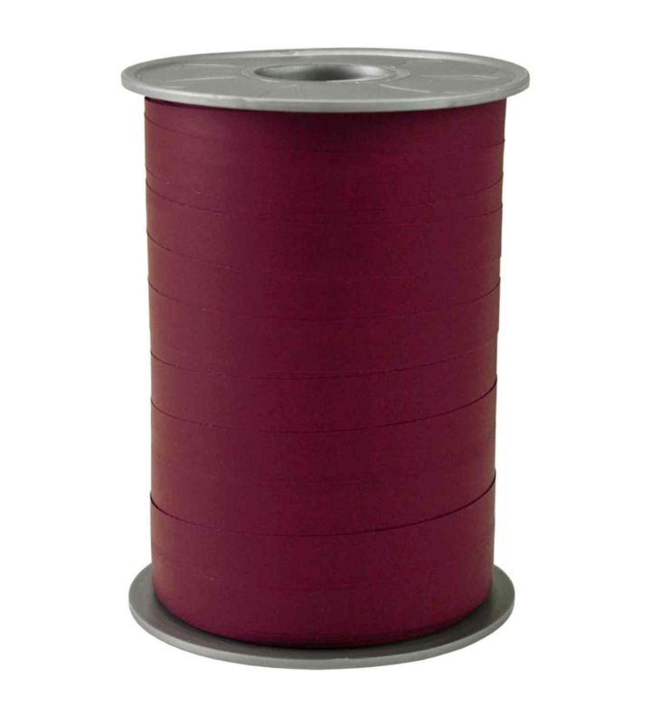 10mm x 200m Curling Ribbon - Opak Bordeaux