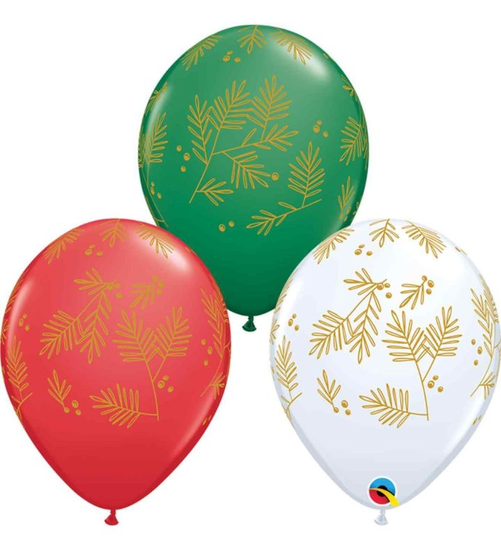 11"Contemporary Evergreen Latex Balloons