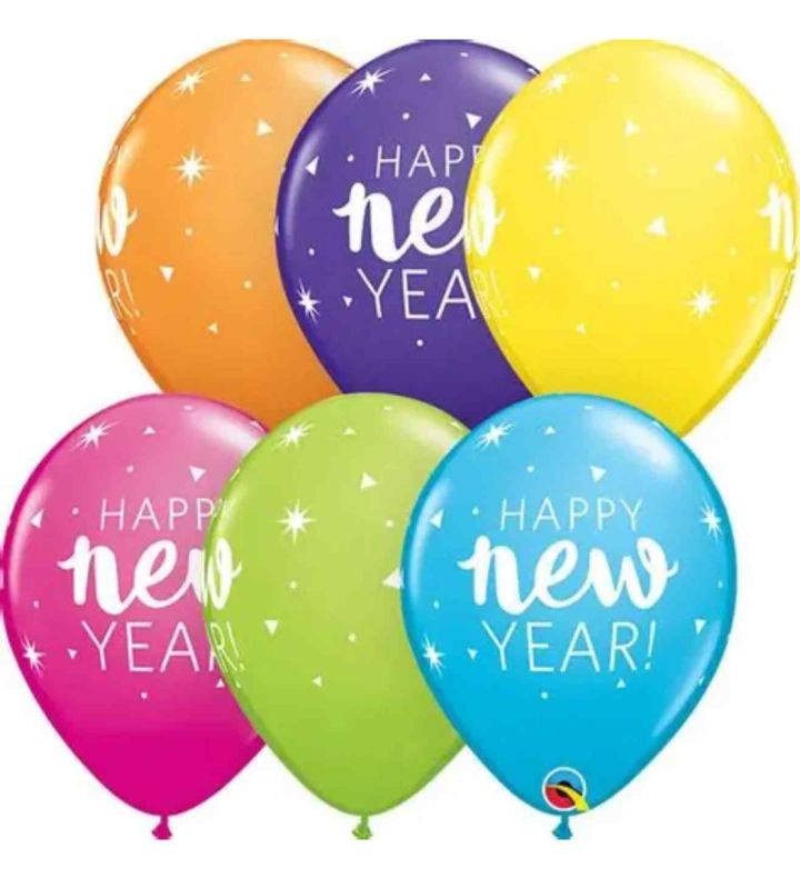 11" Happy New Year Latex Balloons 25ct