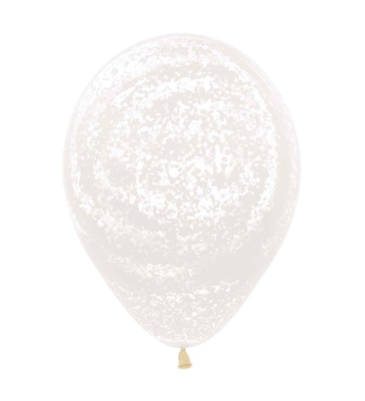 12" Sempertex Crystal Clear Graffiti Frosty 390 Latex Balloons 25ct