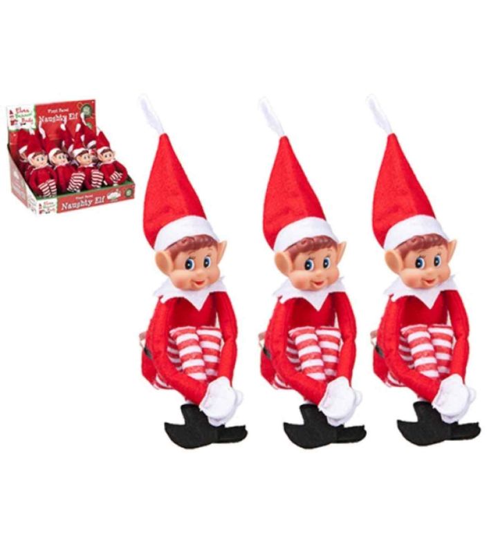 12" PMS Red Long Leg Boy Elf