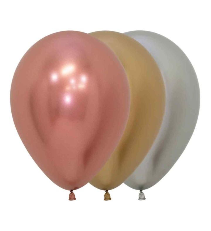 12" Sempertex Deluxe Ast. 968 970 981Reflex Latex Balloons 50ct