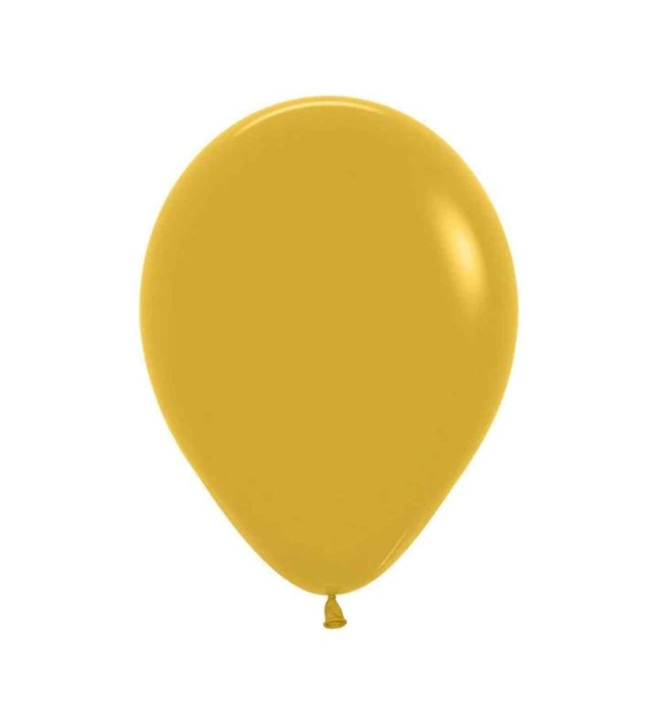 12" Sempertex Fashion Solid Mustard 023 Latex Balloons 50ct