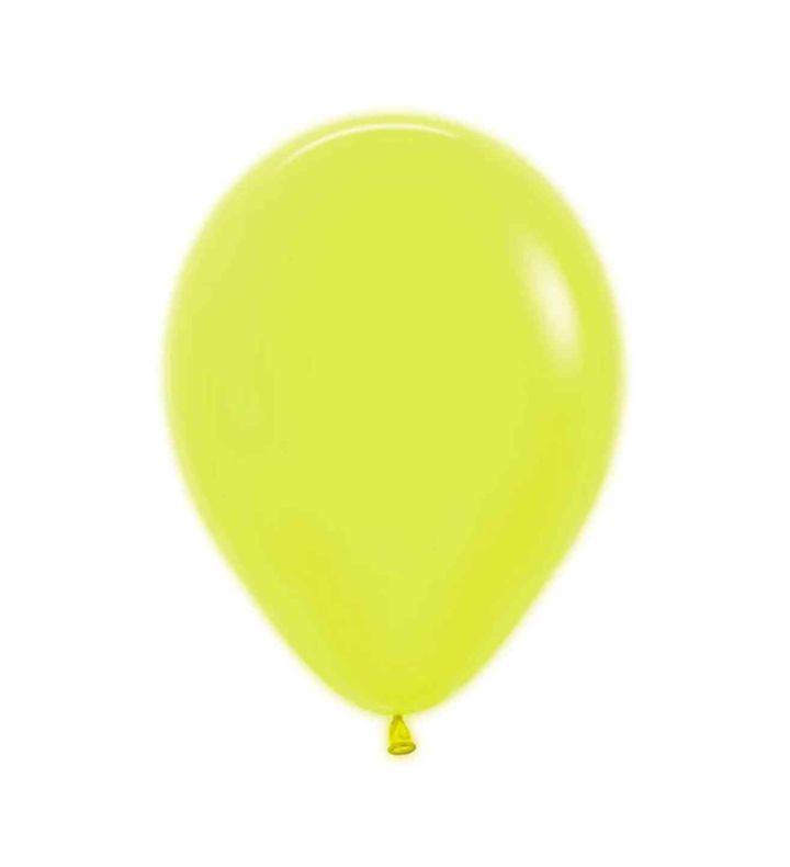 12" Sempertex Neon Solid Yellow 220 Latex Balloons 50ct