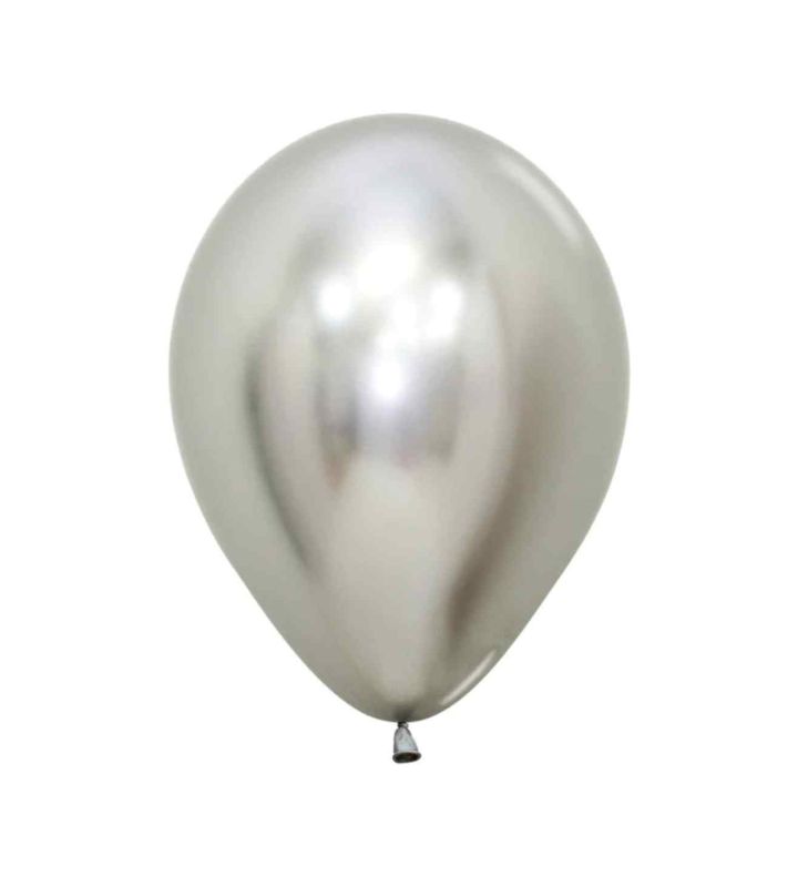12" Sempertex Reflex Silver 981 Latex Balloons 50ct