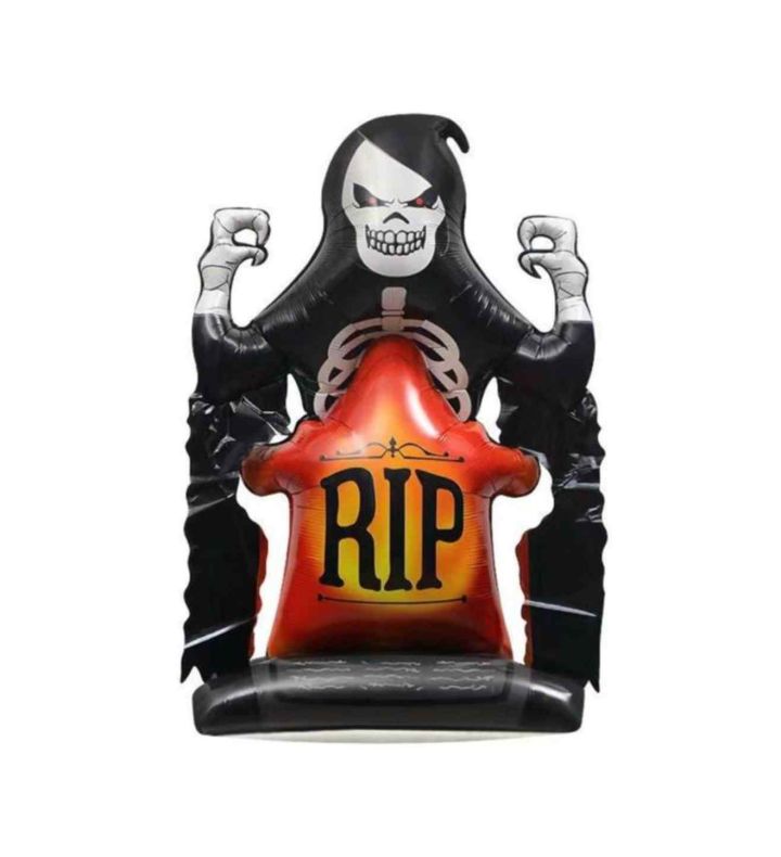 122cm Bamboo Party RIP Skeleton Ghost Foil Balloon