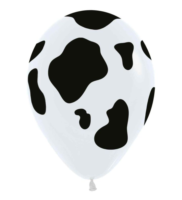12" Cow Print Sempertex Latex Balloons 005 25ct