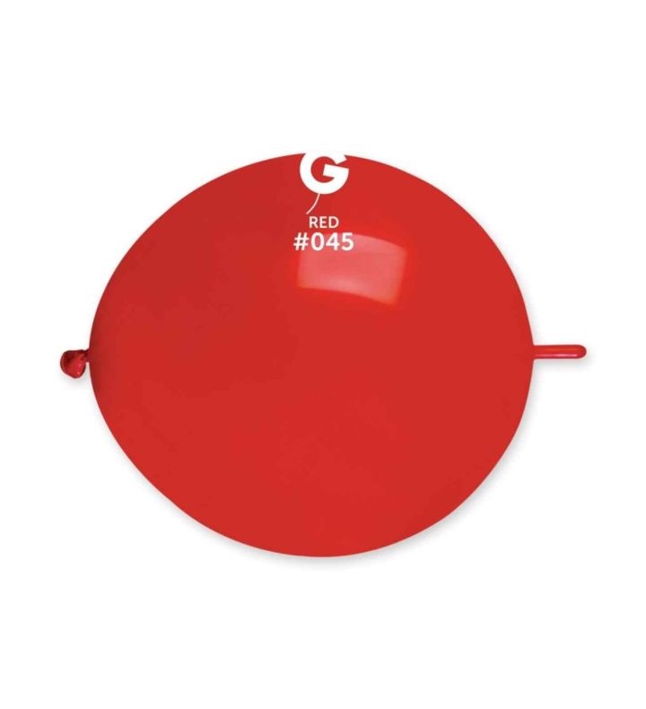 13" Gemar Red 045 Link Latex Balloons 50ct