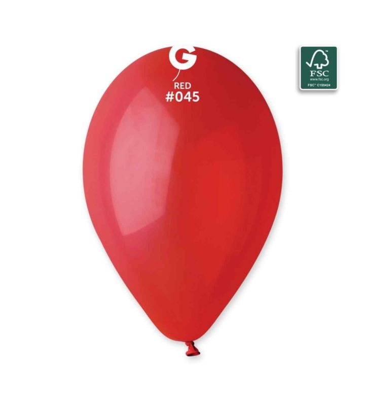 13" Gemar Red 045 Latex Balloons 50ct