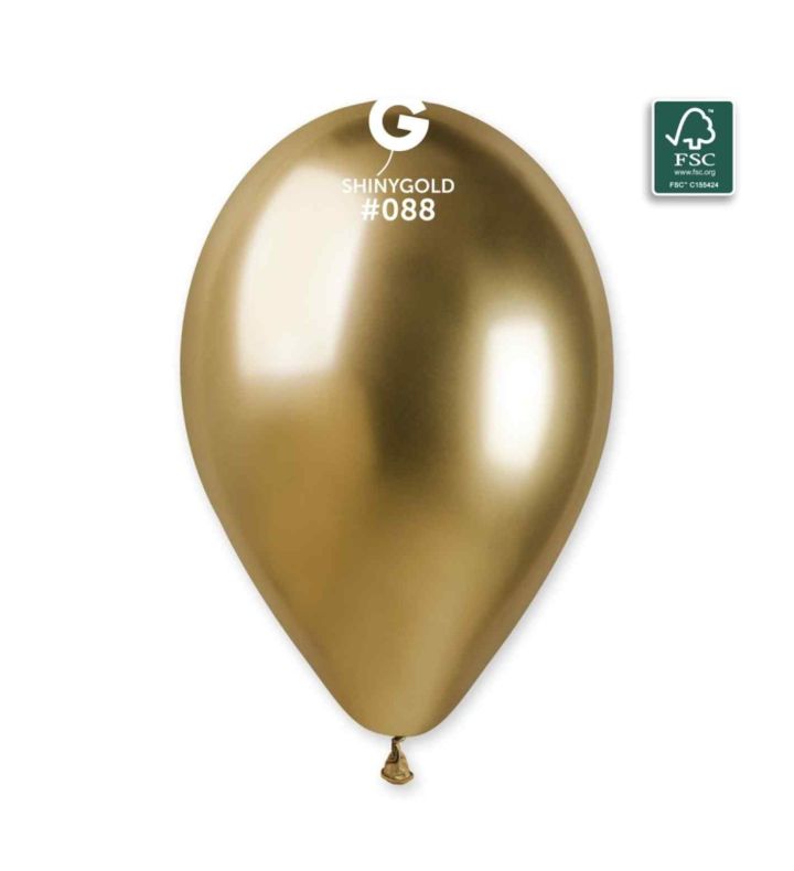 13" Gemar Shiny Gold 088 Latex Balloons 50ct