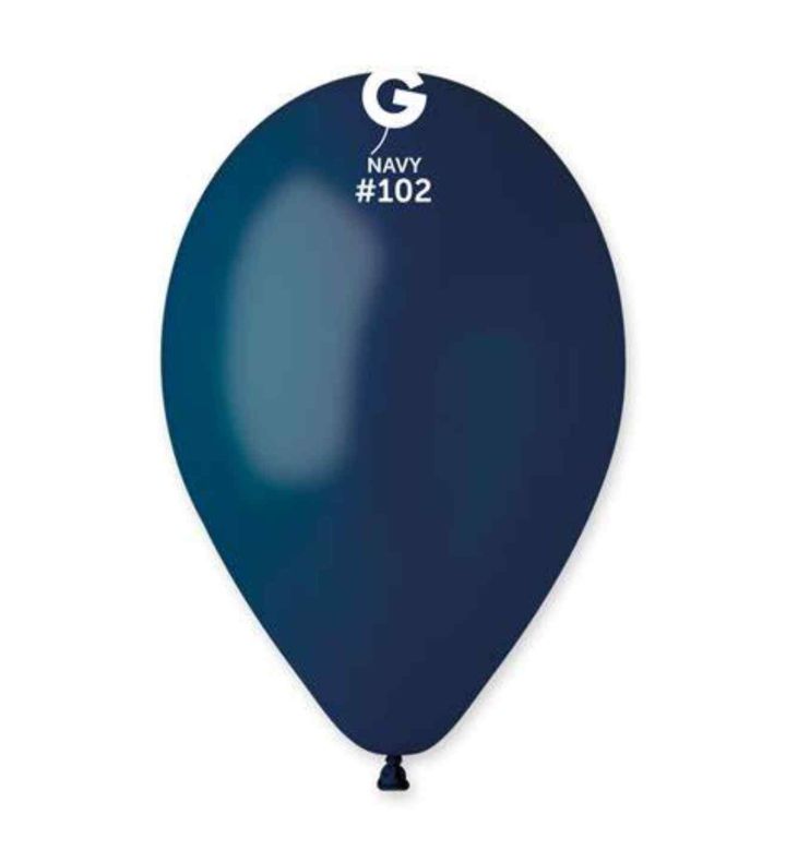 13" Gemar Navy 102 Latex Balloons 50ct