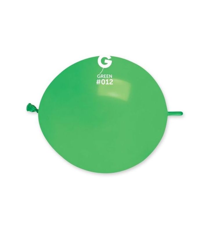 13" Gemar Green 012 Link Latex Balloons 50ct