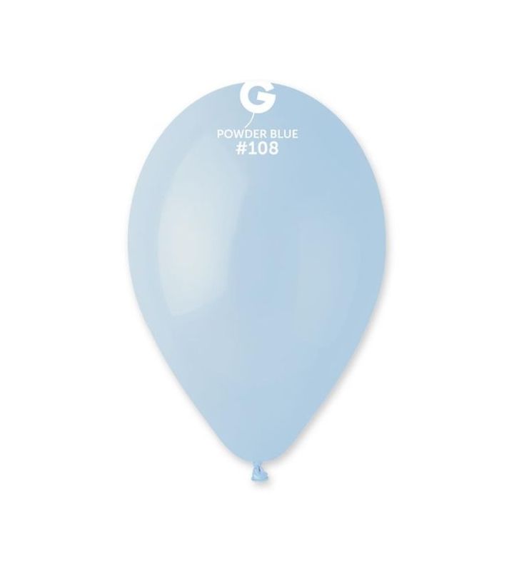 13" Gemar Powder Blue 108 Latex Balloons 50ct