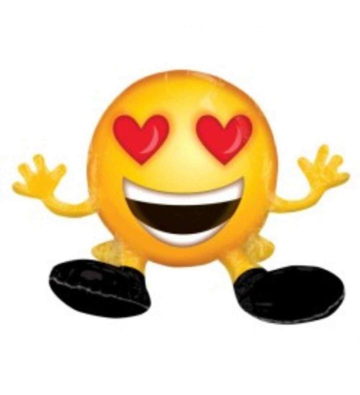 13" Sitting Emoji Air Filled Foil Balloon