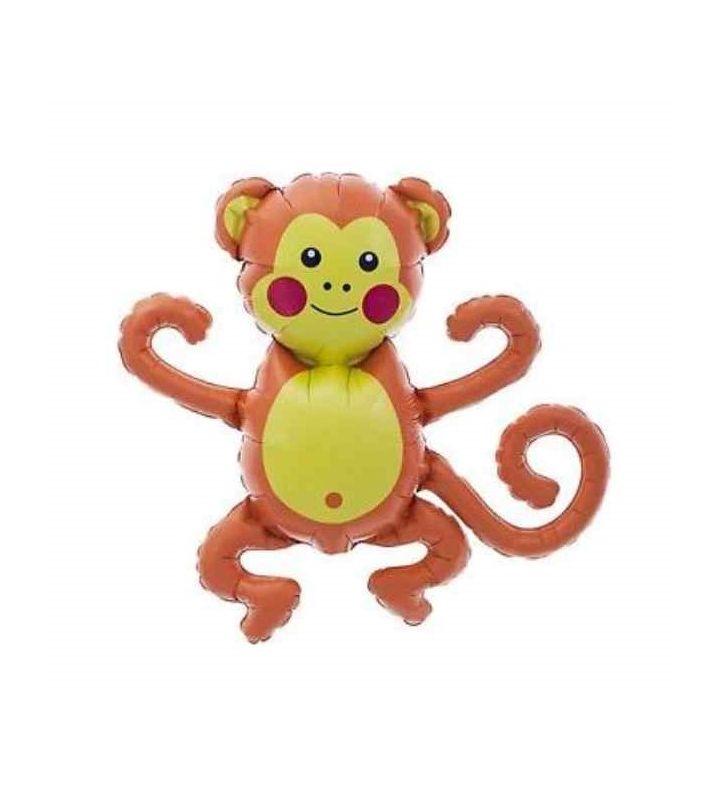 Mini Monkey Full Body Orange Foil Balloon
