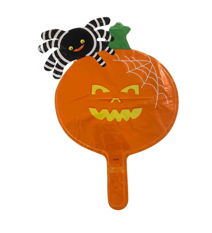 Mini Halloween Pumpkin and Spider Bamboo Party Foil Balloon