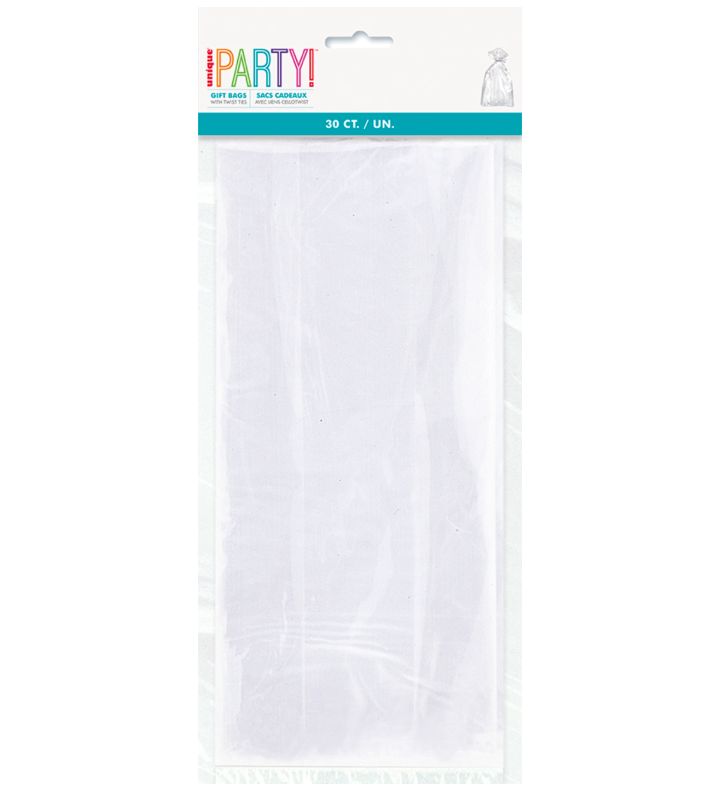 14" x 5" Unique Party Clear Cello Bags 30ct.