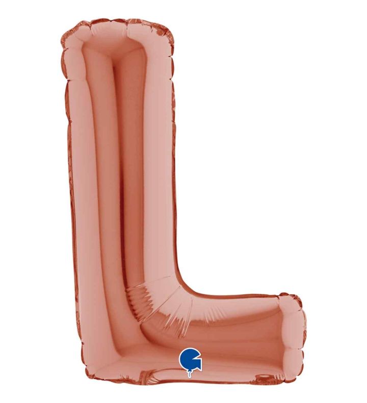 14" Rose Gold Letter L Grabo Foil Balloon