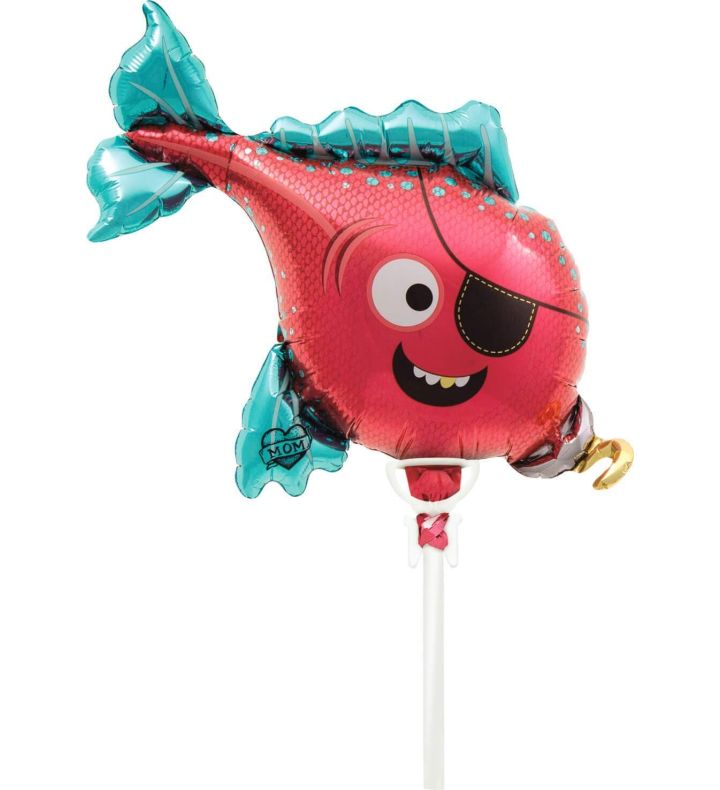 Mini Pirate Fish North Star Foil Balloon