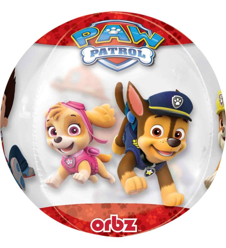 15" Paw Patrol Character Clear Orbz Balloon
