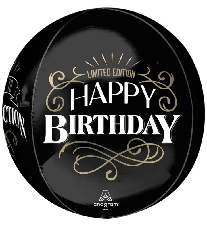 15" Anagram Aged to Perfection Orbz foil balloon