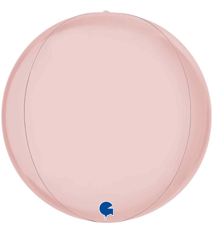 15" Grabo Satin Pastel Pink Orbz Globe Foil Balloon Unpackaged