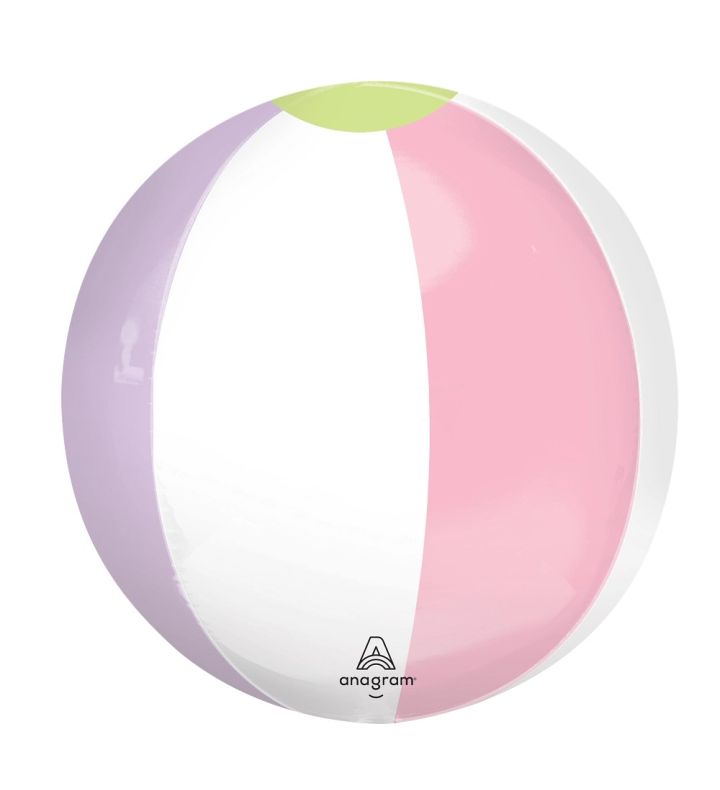 15" Orbz Beach Ball Pastel Colours