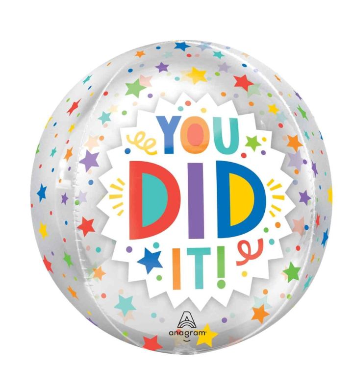 15" You Did It! Orbz Foil Balloon