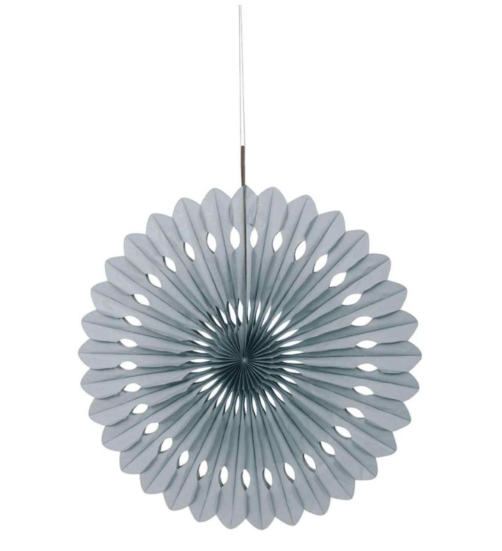 16" Unique Party Silver Decorative Fan