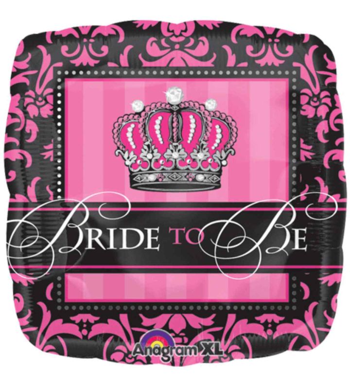 17" Anagram Pink Filigree Bride To Be Foil Balloon