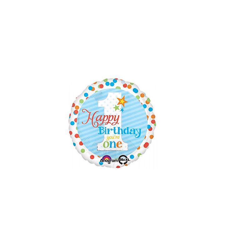 17" Anagram Happy Birthday You're One Foil Balloon