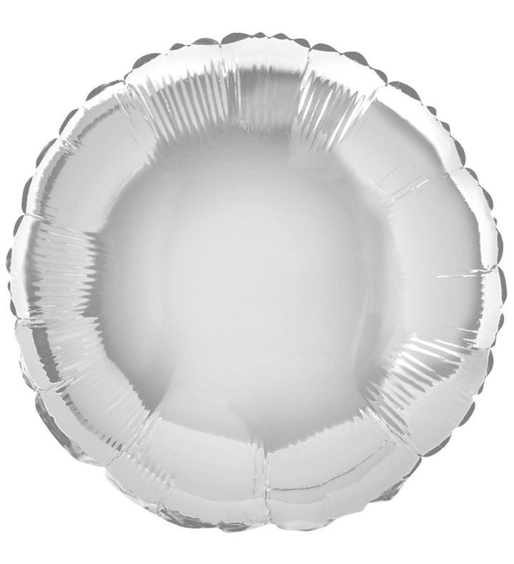 18" Anagram Round Silver Unpackaged  Foil Balloon