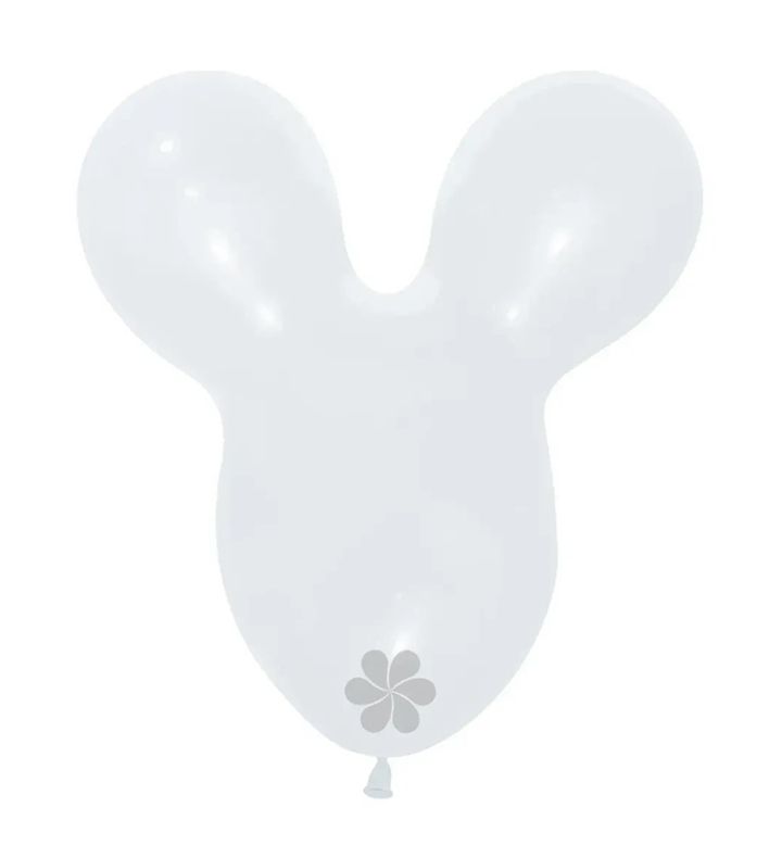 17" Sempertex Mouse Head White 005 Latex Balloons 25ct
