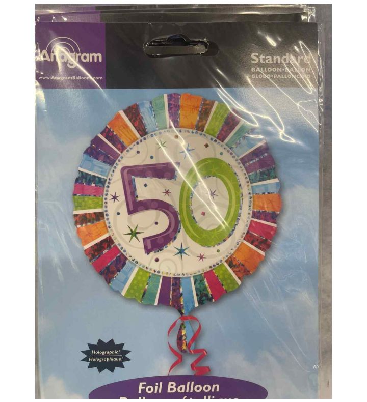 18" Anagram Colourful 50 Foil Balloon