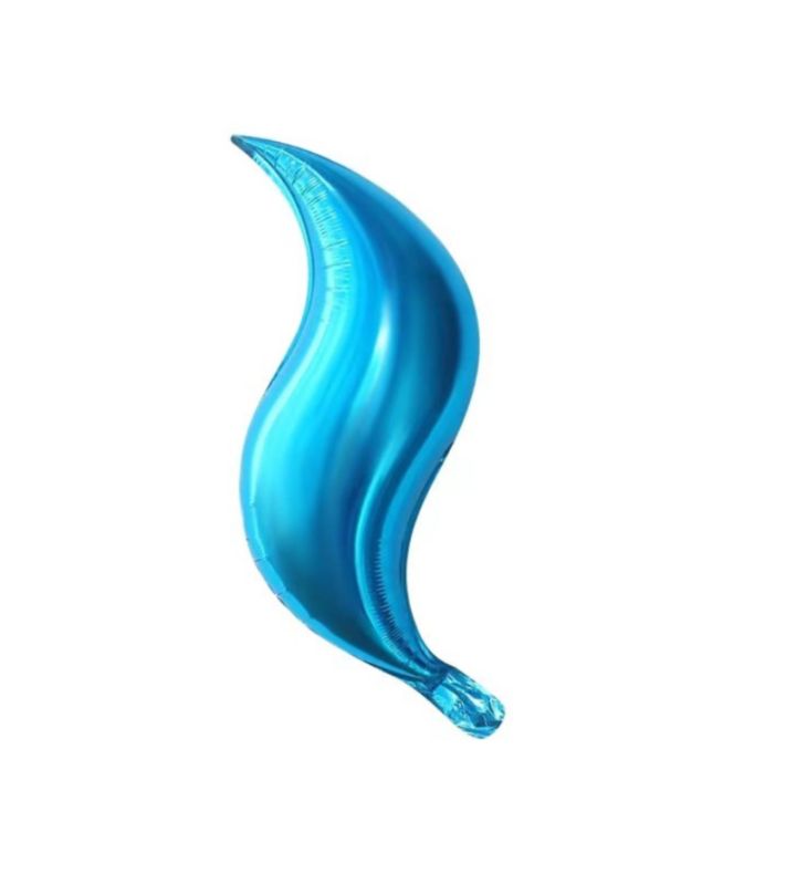 18" Bamboo Party Sapphire Blue Mermaid Tail Foil Balloon