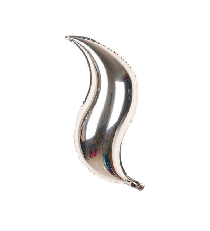 18" Bamboo Party Silver Mermaid Tail Foil Balloon