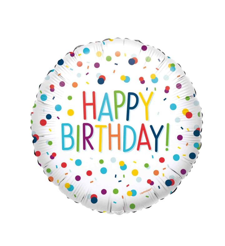 18" Confetti Birthday Foil Balloon