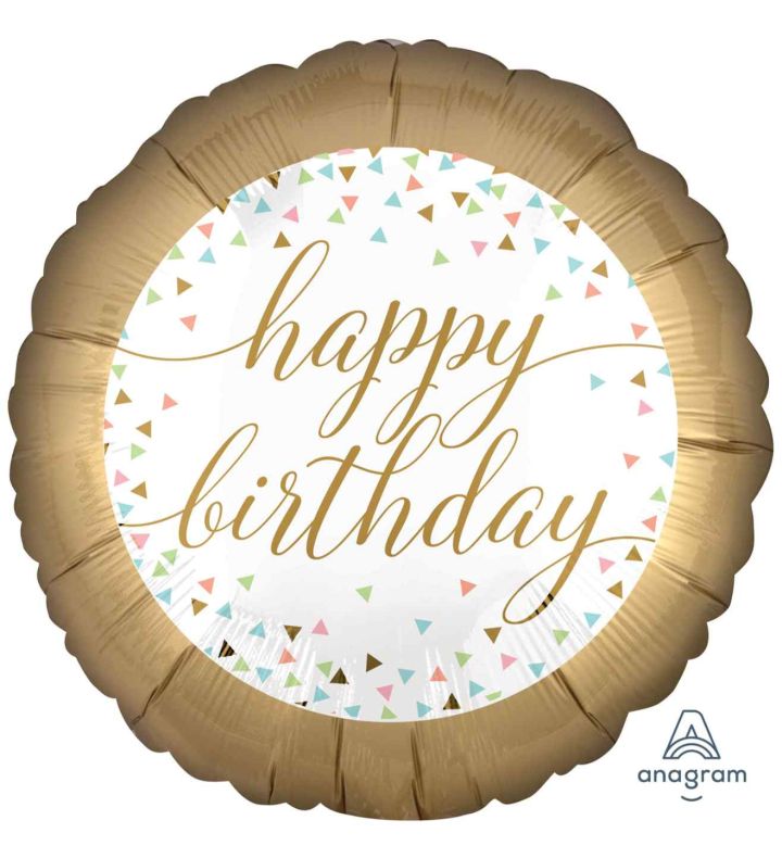 18" Happy Birthday Confetti Fun Foil Balloon