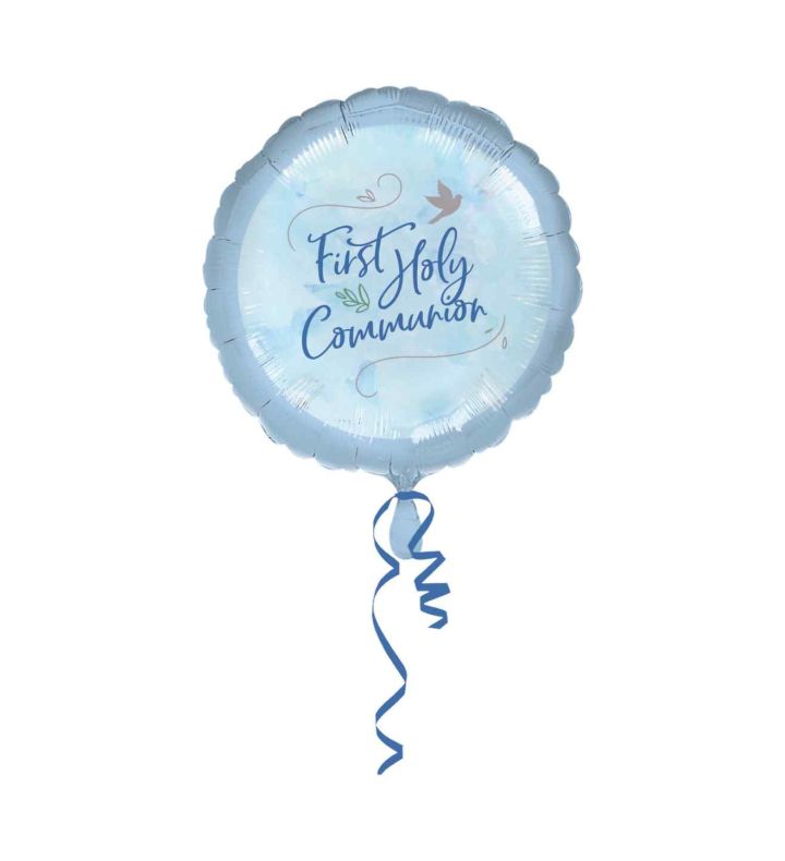 17" Anagram Blue First Holy Communion Foil Balloon