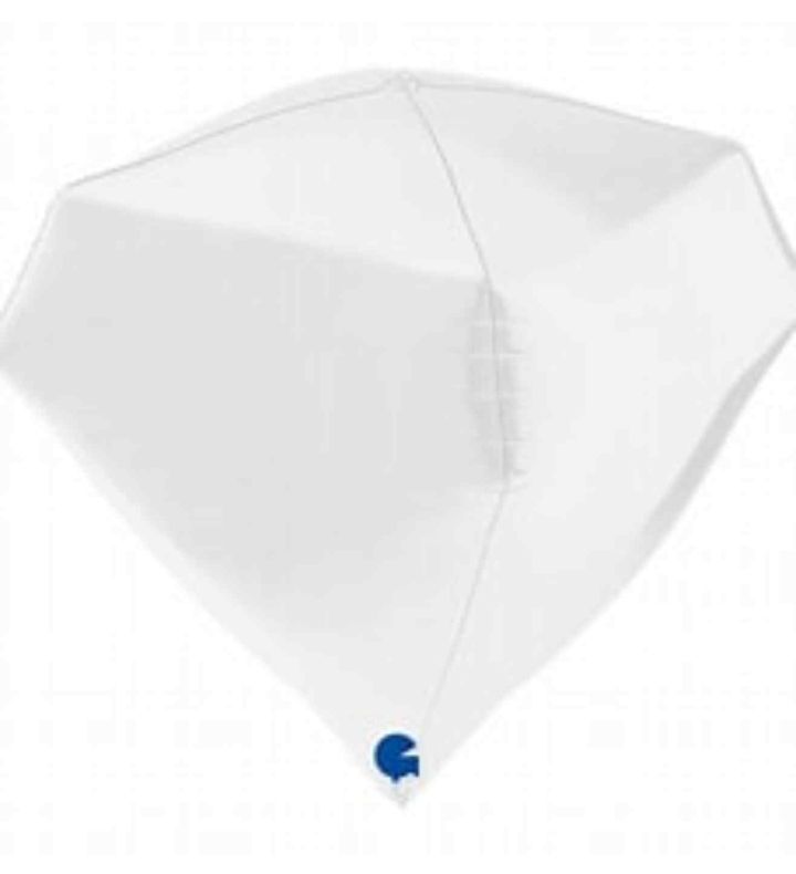 18" Grabo Satin White Gem 4D Shape