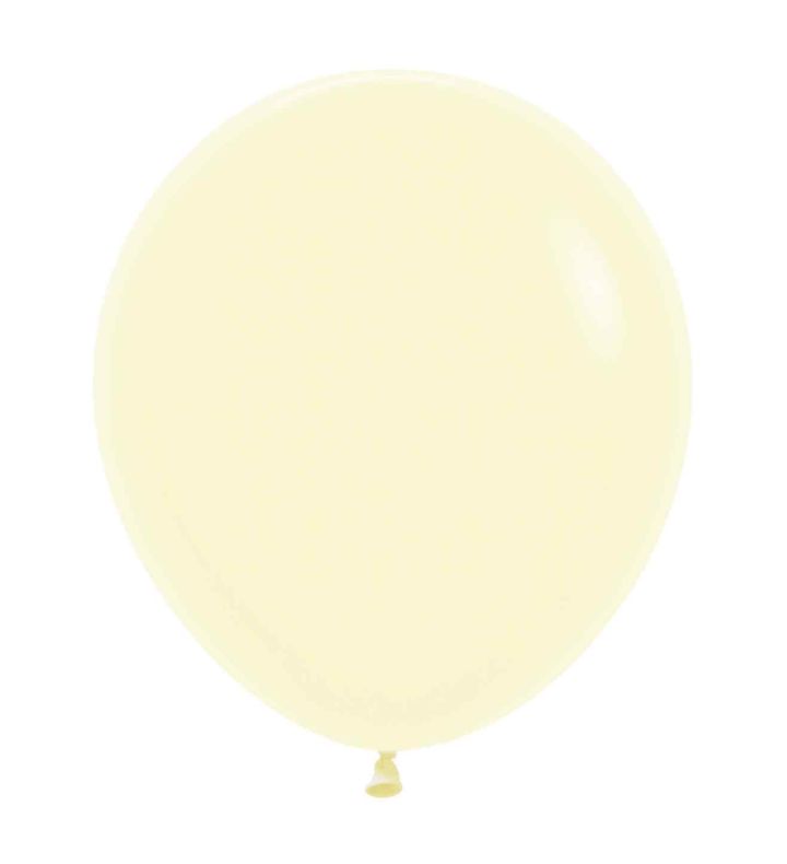 18" Sempertex Pastel Matte Yellow  620 Latex Balloons 25ct