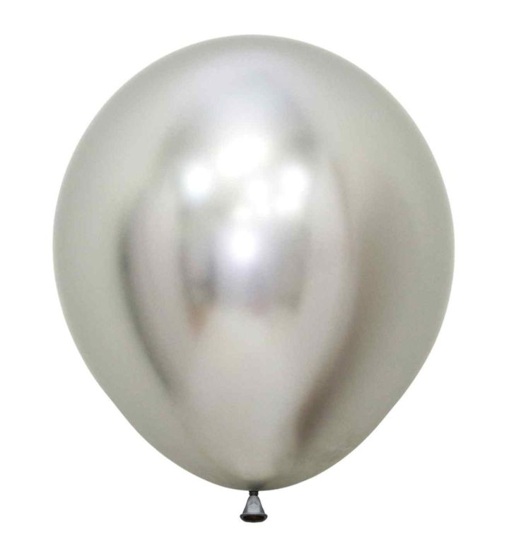 18" Sempertex Reflex Silver 981 Latex Balloons 25ct