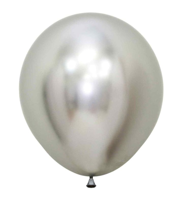 18" Sempertex Reflex Silver 981 Latex Balloons 15ct