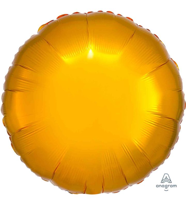 18" Anagram Round Gold Unpackaged Foil Balloon