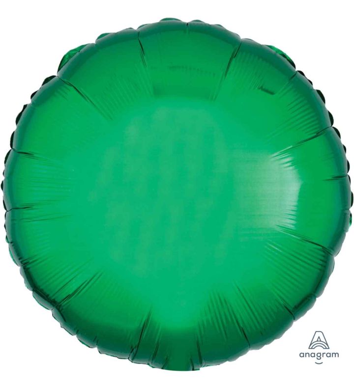 18" Anagram Round Emerald Green Unpackaged Foil Balloon