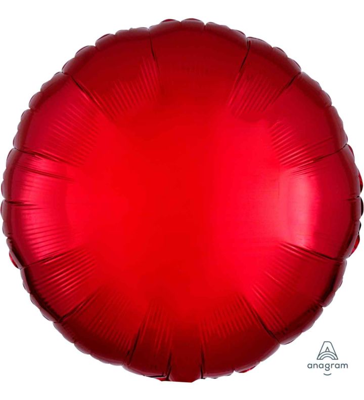 18" Anagram Round Red Unpackaged Foil Balloon