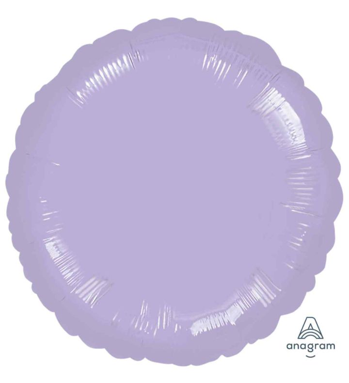 17" Anagram Pastel Lilac Round Foil Balloon Unpackaged