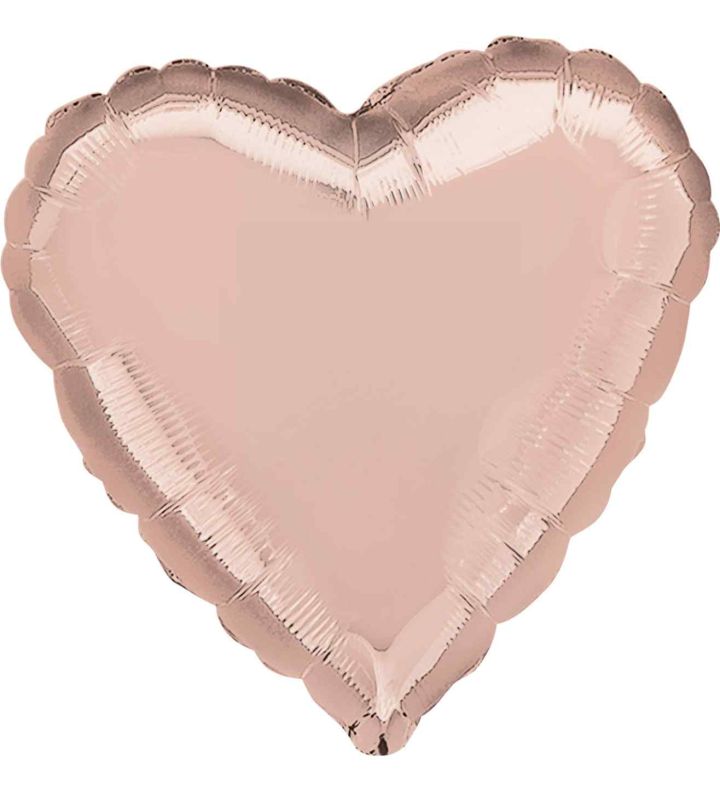 17" Rose Gold Heart Foil Balloon Anagram